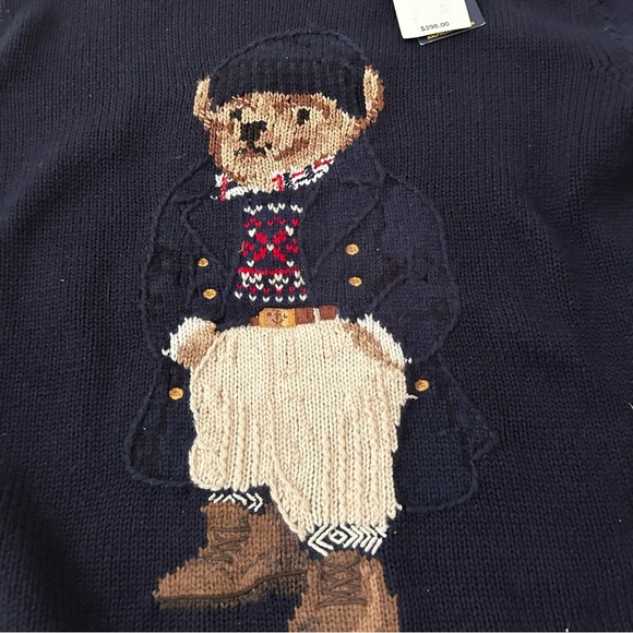 Polo by Ralph Lauren Bear Navy Sweater. Brand New.Size Small - Picture 5 of 6